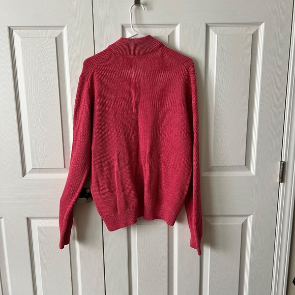 Vineyard Vines 1/4 Button Cotton Sweater Pink Men's Large - Picture 4 of 4